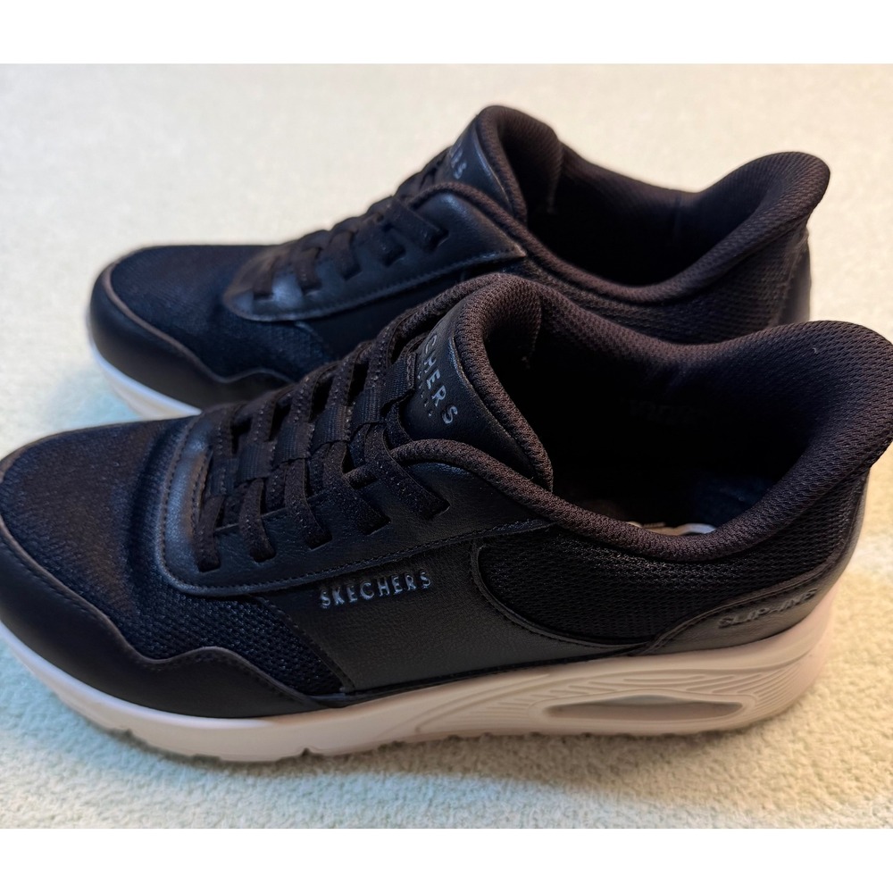 Skechers Slip-ins Uno Stand on Air Black Sneakers 177117 Womens 8.5